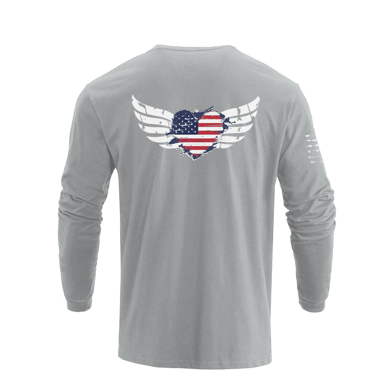 USA FLAG GRAPHIC LONG SLEEVE T-SHIRT