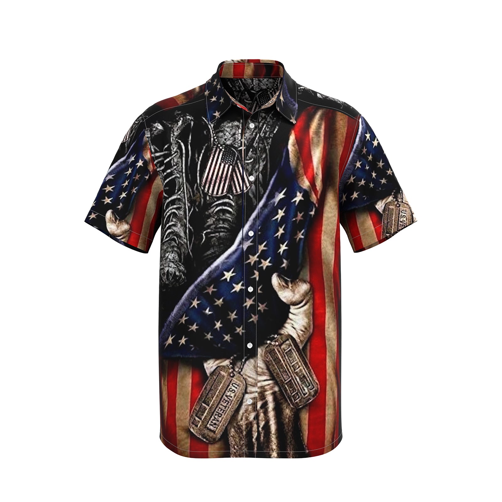 Usa Flag Printed Printed Casual Shirts For Men