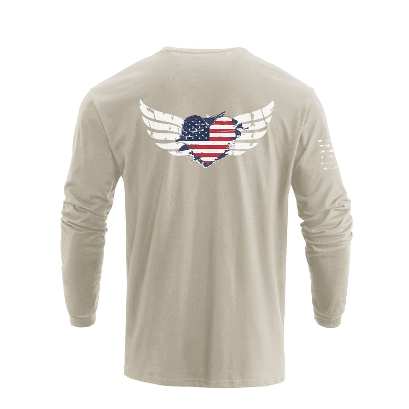 USA FLAG GRAPHIC LONG SLEEVE T-SHIRT