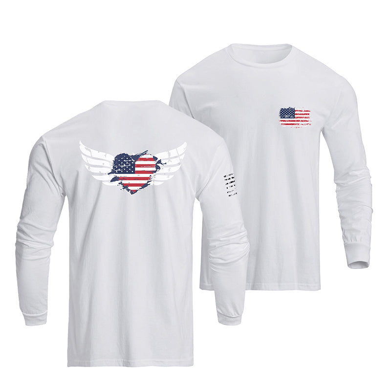 USA FLAG GRAPHIC LONG SLEEVE T-SHIRT