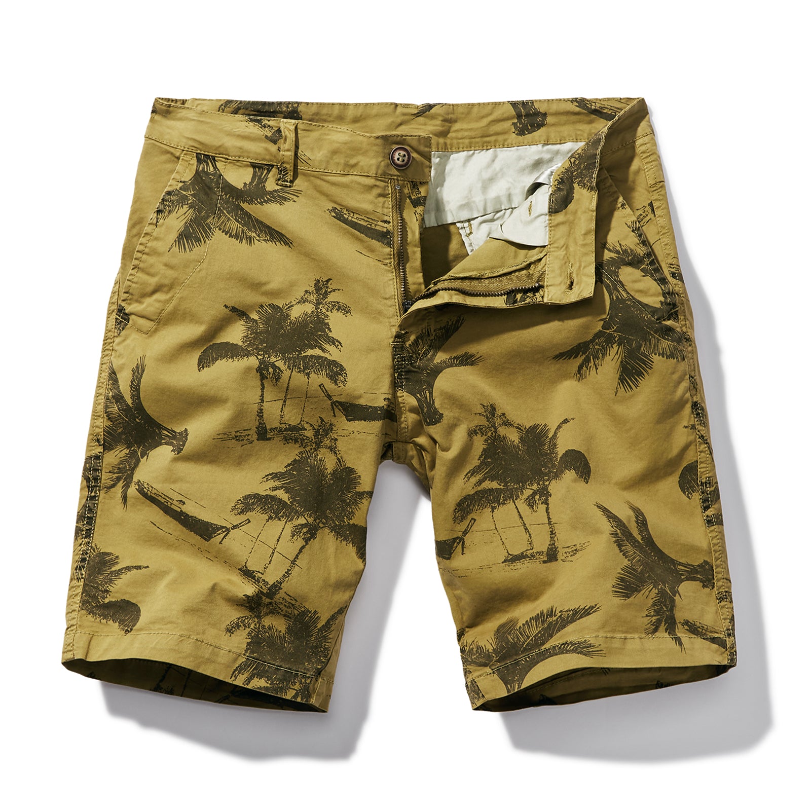 Palm Printed Men Cargo Shorts Casual Outdoor Cargo Pants For Men