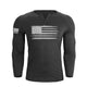 USA FLAG 1/4 BUTTON V-NECK LONG SLEEVE HENLEY SHIRT